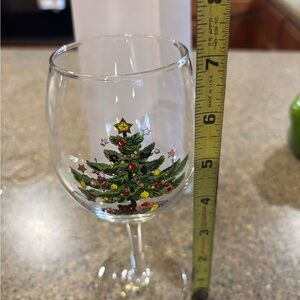 Festive Christmas Tree Wine Glass